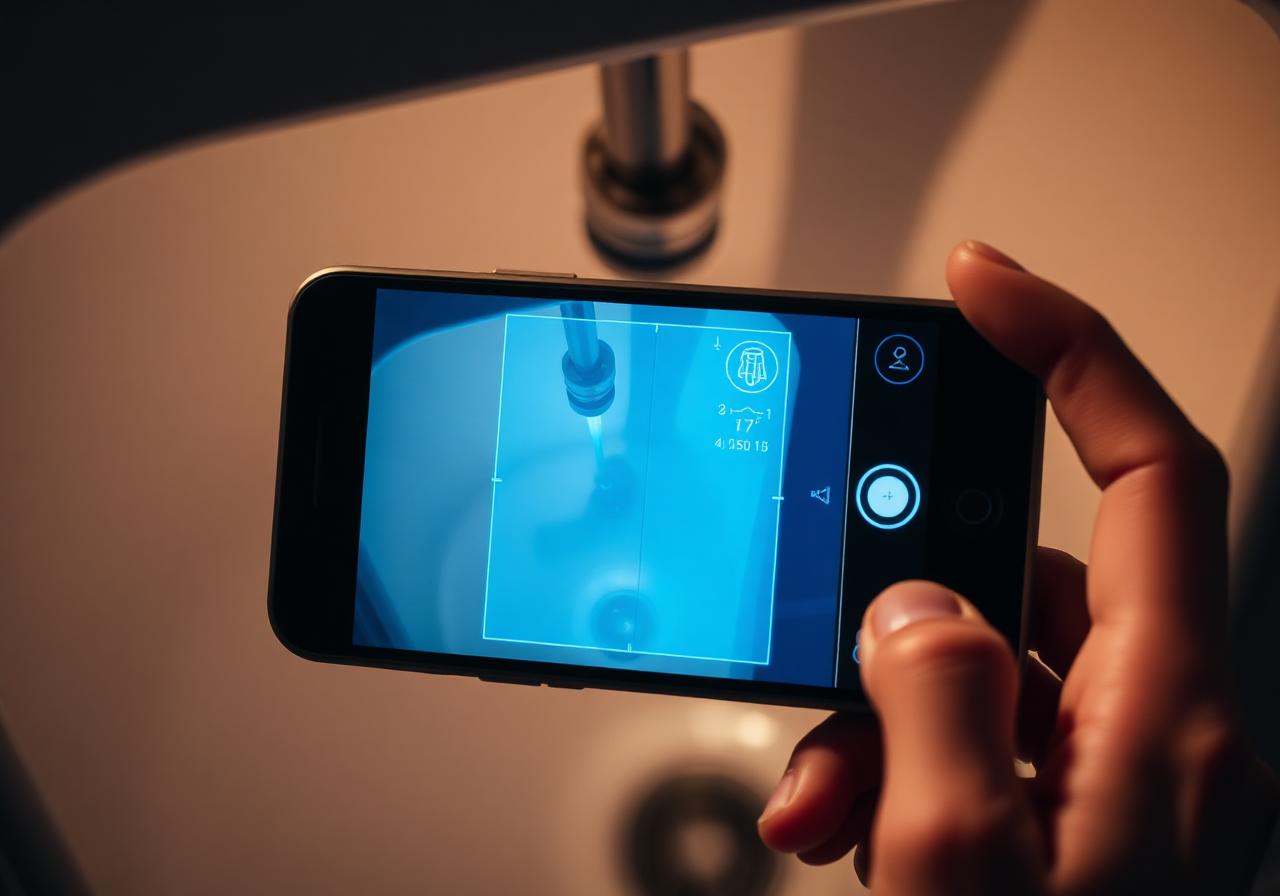 AI photo diagnosis of a leaking pipe via smartphone
